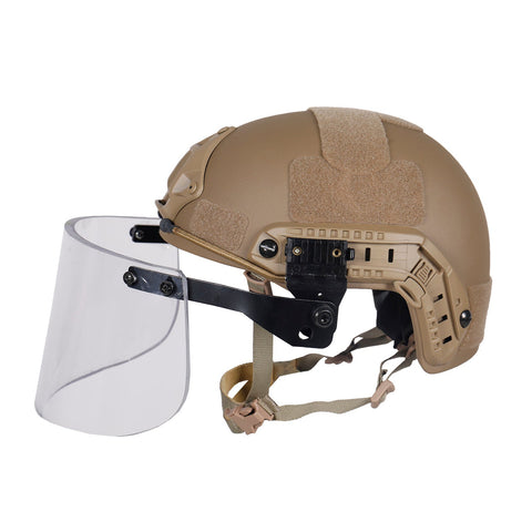 FAST NIJ Level IIIA High Cut Aramid Fiber Tactical Ballistic Helmet With Built In Goggles - FAST Style Ballistic Helmet - HelmetCamp.com