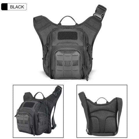 Outdoor Tactical Chest Bag, men's Multi-functional Military Camouflage Cycling Cross-body Bag, One-Shoulder Backpack