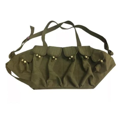 Cotton Canvas Molle Military Equipment Combat Surplus Ammo Magazine Pouch AK Chest Rig