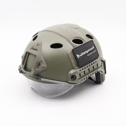 FAST PJ®High Cut ABS Tactical Bump Helmet With Built In Goggles - FAST Style Tactical Helmet - HelmetCamp.com