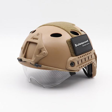 FAST PJ®High Cut ABS Tactical Bump Helmet With Built In Goggles - FAST Style Tactical Helmet - HelmetCamp.com