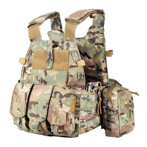 Multicam Camouflage Molle Nylon Modular Vest Tactical Vests Outdoor Hunting Vest Military Men Clothes Army Vest