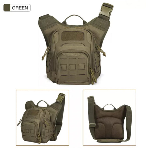 Outdoor Tactical Chest Bag, men's Multi-functional Military Camouflage Cycling Cross-body Bag, One-Shoulder Backpack